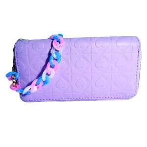 DOUBLE ZIP AROUND WALLET WRISTLET